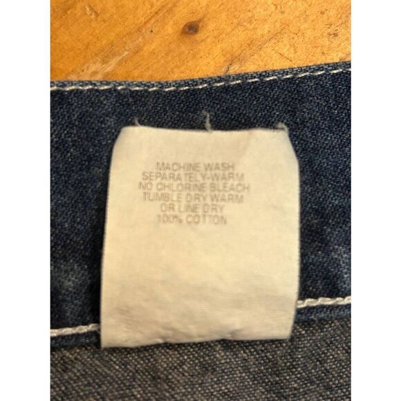 Berne Mens Dark Wash Workwear Carpenter Hammer Loop Jeans READ Size 44 (5104) - Picture 6 of 6